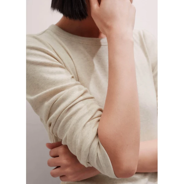 Me + Em Perfect Basic Top – luxury British Ivory in Me and Em exclusively at Luxury Shoes 