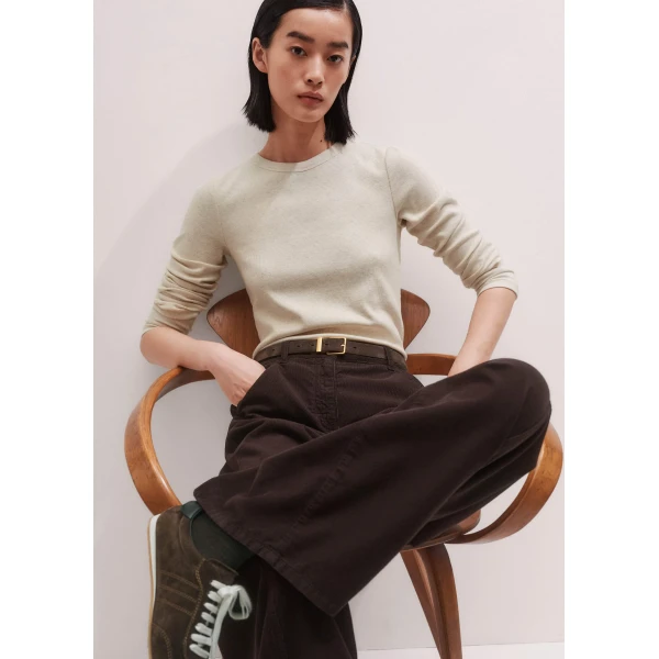 Me and Em Perfect Basic Top – luxury British Ivory in Me and Em exclusively at Luxury Shoes 