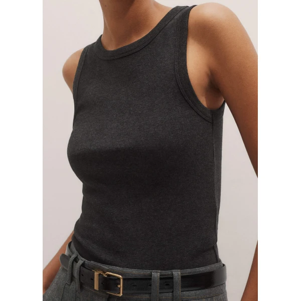 Me and Em Perfect Basic Vest – luxury British Grey in Me and Em exclusively at Luxury Shoes 