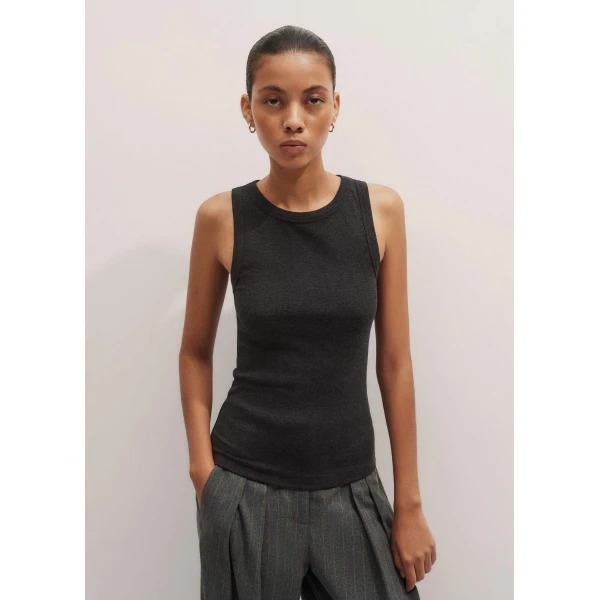 Me + Em Perfect Basic Vest – luxury British Grey in Me and Em exclusively at Luxury Shoes 