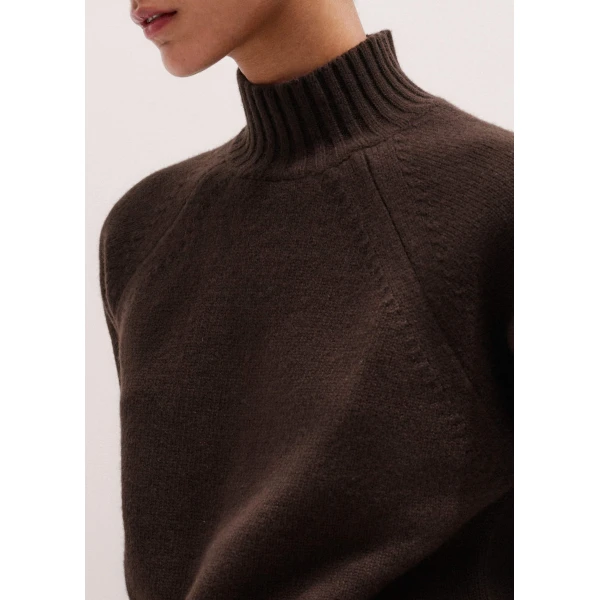 Me + Em Relaxed Luxe Sweater – luxury British Brown in Me and Em exclusively at Luxury Shoes 