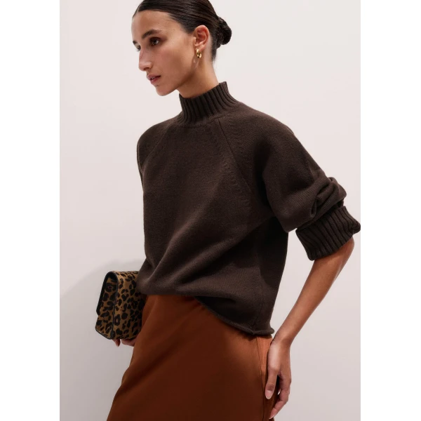 Me and Em Relaxed Luxe Sweater – luxury British Brown in Me and Em exclusively at Luxury Shoes 