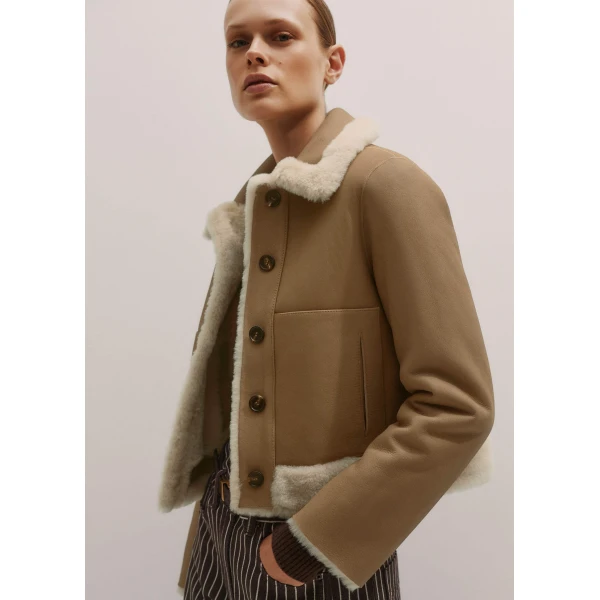 Me and Em Reversible Jacket – luxury British Beige in Me and Em exclusively at Luxury Shoes 