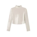 Me and Em Sequin High Neck Top – luxury British Ivory in Me and Em exclusively at Luxury Shoes 