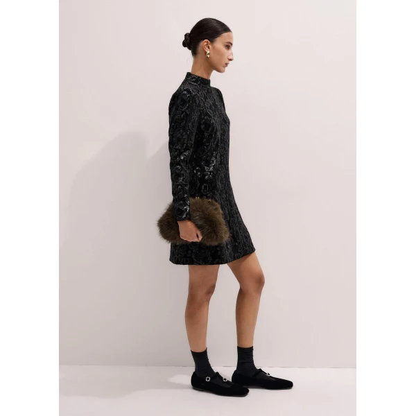 Me and Em Sequin Mini Dress – luxury British Black in Me and Em exclusively at Luxury Shoes 