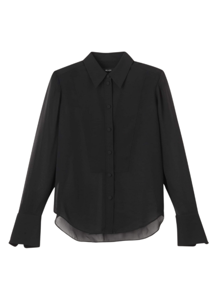 Me and Em Sheer Evening Shirt – luxury British Black in Me and Em exclusively at Luxury Shoes 