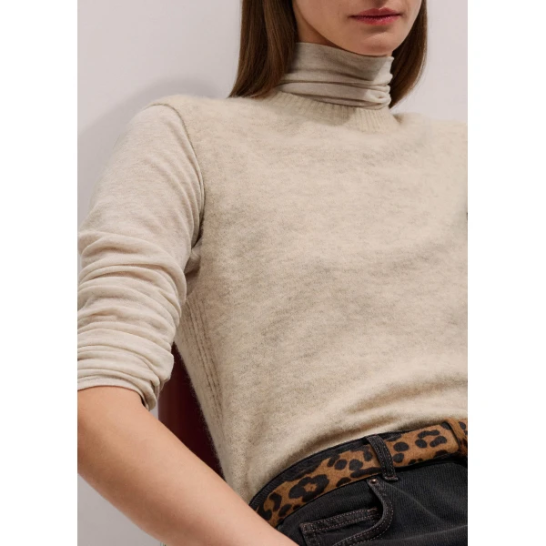 Me and Em Sheer High Neck Top – luxury British Neutrals in Me and Em exclusively at Luxury Shoes 