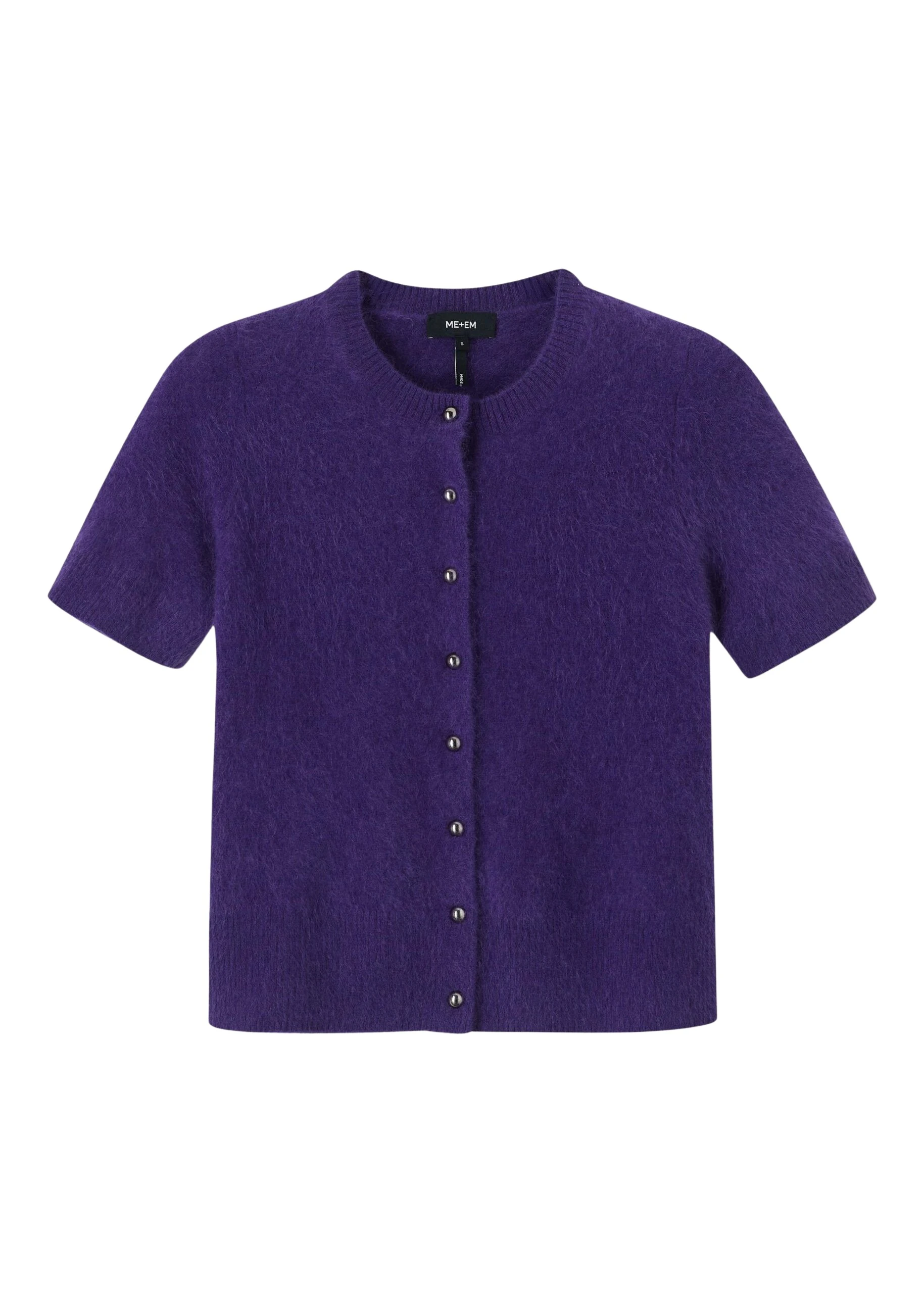 Me and Em Short Sleeve Cardigan – luxury British Purple in Me and Em exclusively at Luxury Shoes 