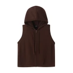 Me and Em Sleeveless Zip Hoody – luxury British Brown in Me and Em exclusively at Luxury Shoes 