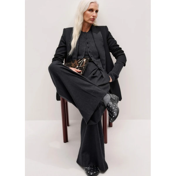 Me and Em Slim Crop Cardigan – luxury British Grey in Me and Em exclusively at Luxury Shoes 