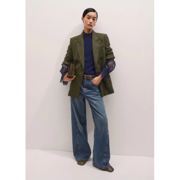 Me and Em Slim Sweater Vest – luxury British Blue in Me and Em exclusively at Luxury Shoes 