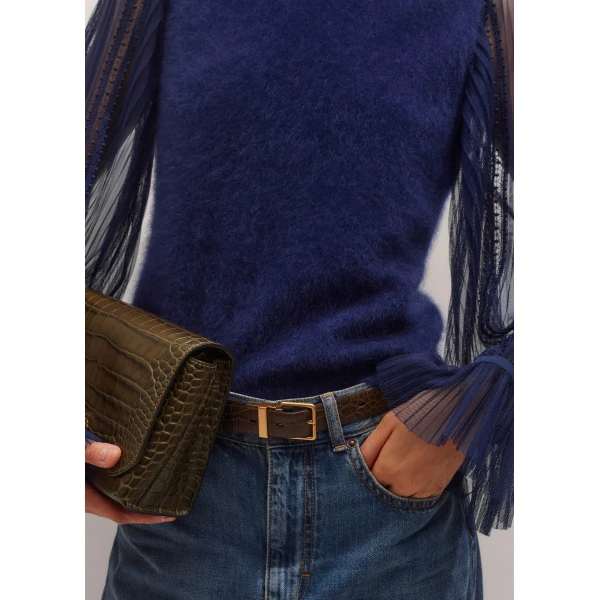 Me + Em Slim Sweater Vest – luxury British Blue in Me and Em exclusively at Luxury Shoes 