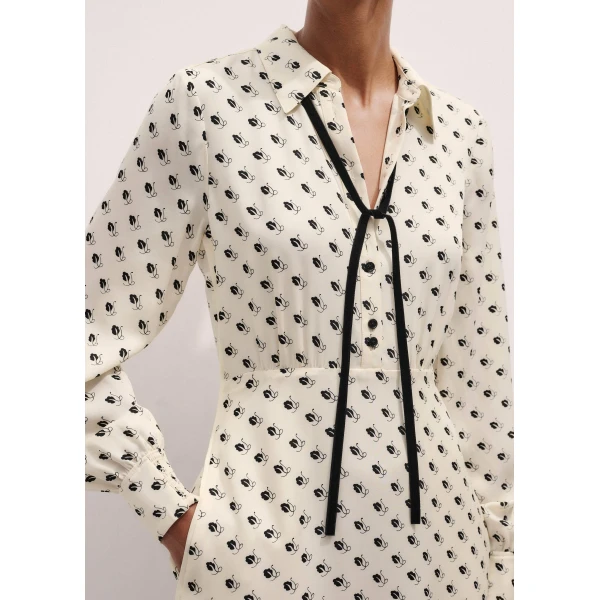 Me and Em Smart Touch Midi Dress – luxury British Ivory in Me and Em exclusively at Luxury Shoes 