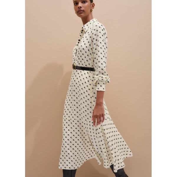 Me and Em Smart Touch Midi Dress – luxury British Ivory in Me and Em exclusively at Luxury Shoes 