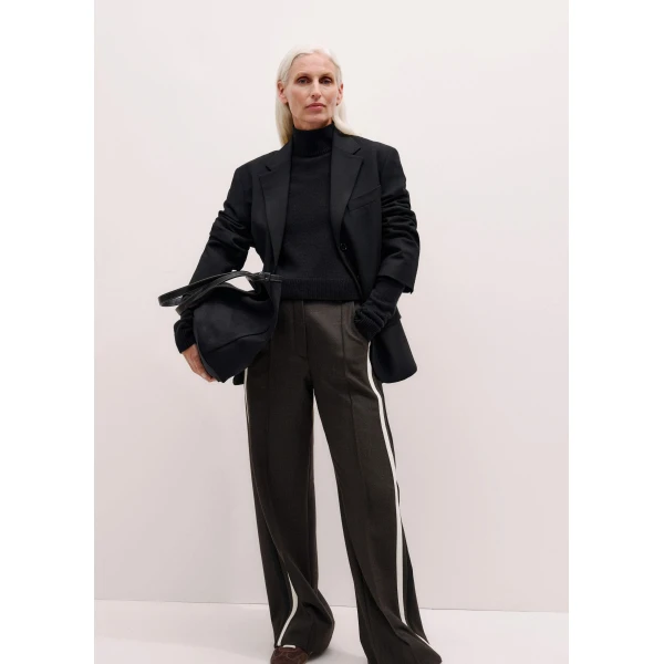 Me + Em Sporty Smart Man Pant – luxury British Brown in Me and Em exclusively at Luxury Shoes 