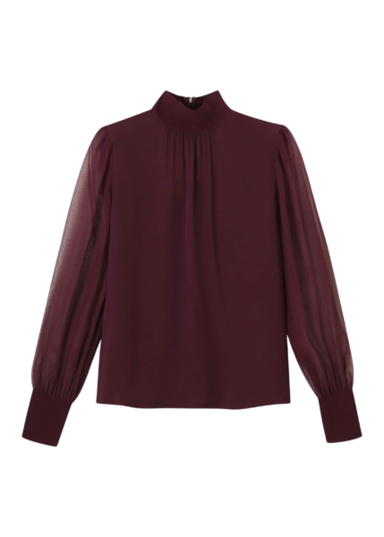Me and Em Straight Blouse – luxury British Red in Me and Em exclusively at Luxury Shoes 