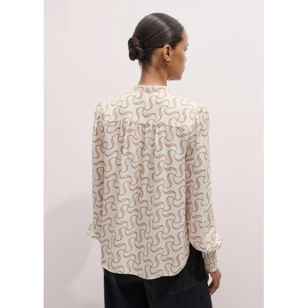 Me and Em Straight Blouse + Tie – luxury British Ivory in Me and Em exclusively at Luxury Shoes 