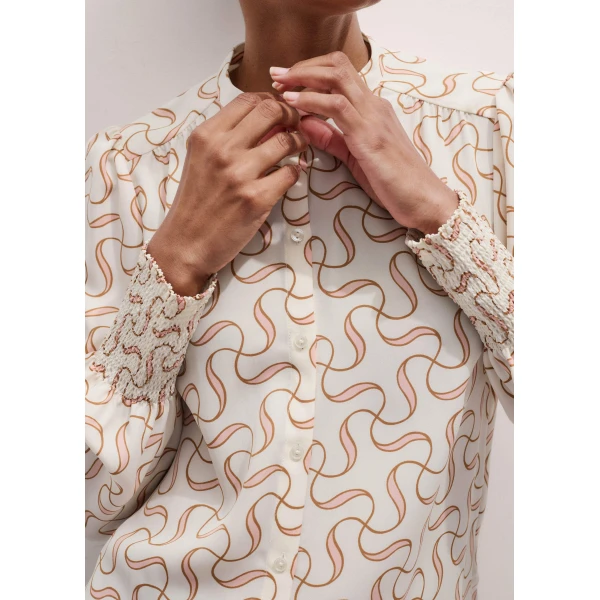 Me + Em Straight Blouse + Tie – luxury British Multicolour in Me and Em exclusively at Luxury Shoes 