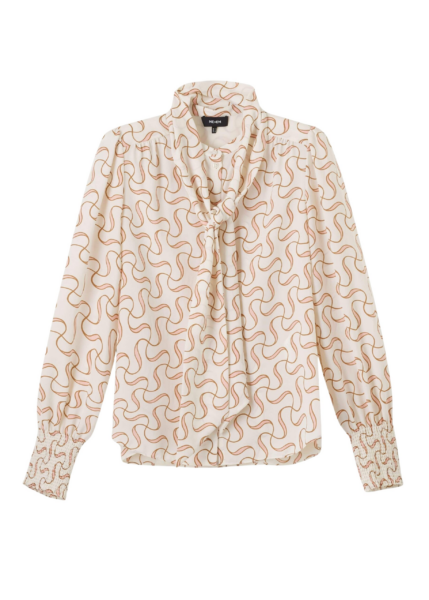 Me and Em Straight Blouse + Tie – luxury British Multicolour in Me and Em exclusively at Luxury Shoes 