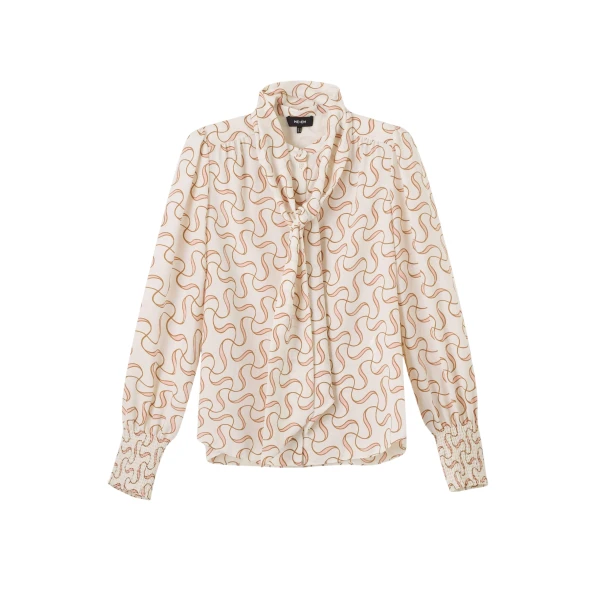 Me and Em Straight Blouse + Tie – luxury British Multicolour in Me and Em exclusively at Luxury Shoes 