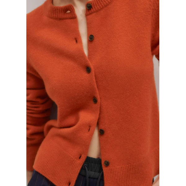 Me + Em Straight Cardigan – luxury British Orange in Me and Em exclusively at Luxury Shoes 