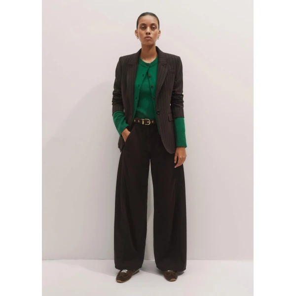 Me and Em Straight Cardigan – luxury British Green in Me and Em exclusively at Luxury Shoes 