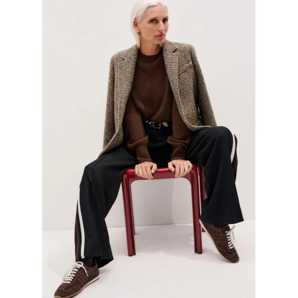 Me and Em Sunday Sweater + Snood – luxury British Brown in Me and Em exclusively at Luxury Shoes 