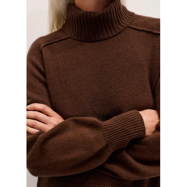 Me + Em Sunday Sweater + Snood – luxury British Brown in Me and Em exclusively at Luxury Shoes 