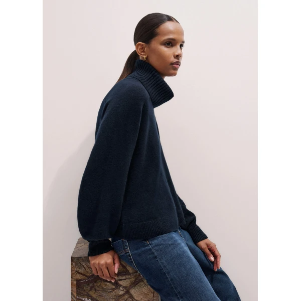 Me and Em Sunday Sweater + Snood – luxury British Blue in Me and Em exclusively at Luxury Shoes 