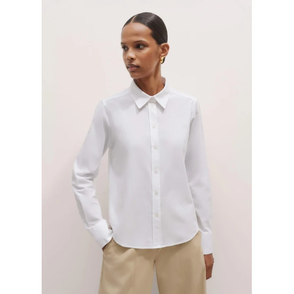 Me + Em Travel Layering Shirt – luxury British White in Me and Em exclusively at Luxury Shoes 
