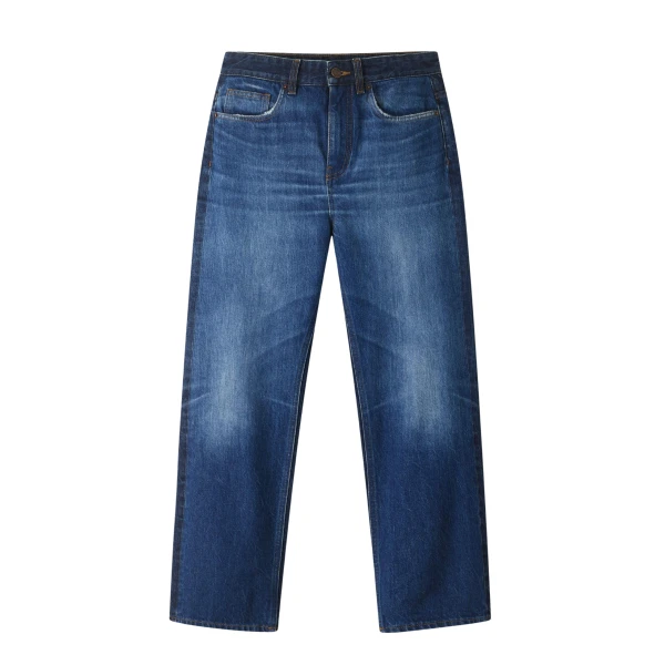 Me and Em Two-Tone Straight Crop Jean – luxury British Blue in Me and Em exclusively at Luxury Shoes 