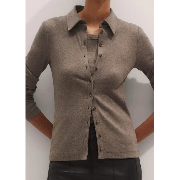 Me + Em Ultimate Crew Neck Tank – luxury British Brown in Me and Em exclusively at Luxury Shoes 