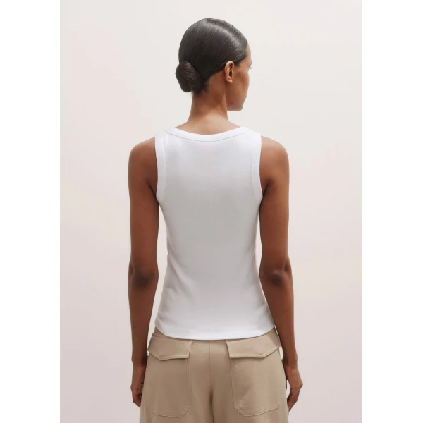 Me and Em Ultimate Crew Neck Tank – luxury British White in Me and Em exclusively at Luxury Shoes 