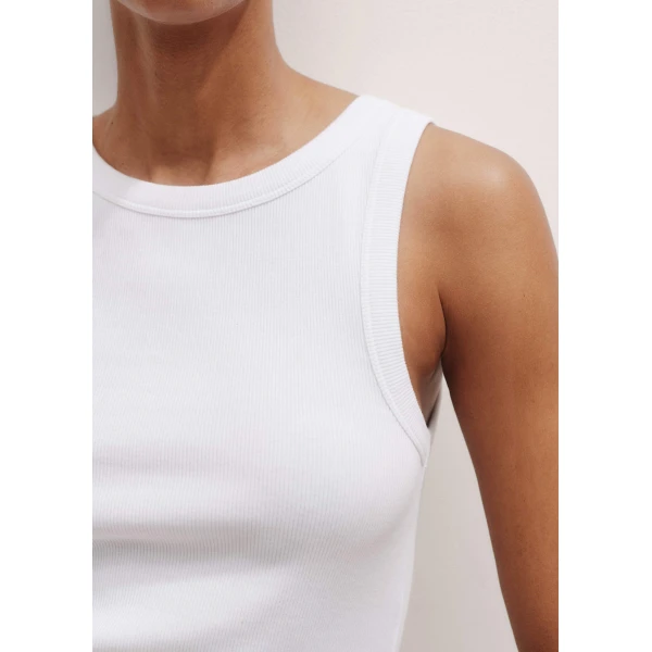 Me + Em Ultimate Crew Neck Tank – luxury British White in Me and Em exclusively at Luxury Shoes 
