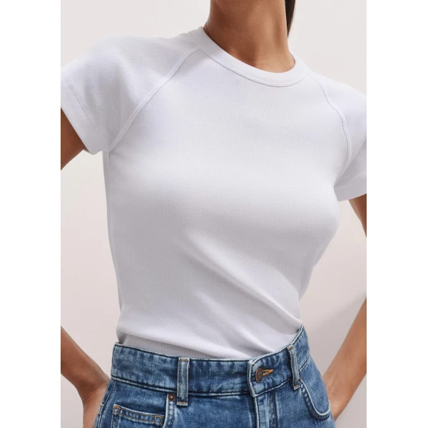 Me and Em Ultimate Raglan Tee – luxury British White in Me and Em exclusively at Luxury Shoes 