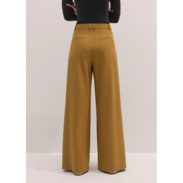 Me and Em Wide-Leg Pleat Pant – luxury British Yellow in Me and Em exclusively at Luxury Shoes 