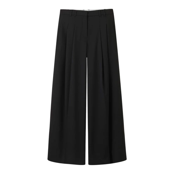 Me and Em Wide-Leg Pleat Pant – luxury British Black in Me and Em exclusively at Luxury Shoes 