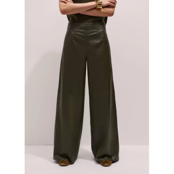 Me and Em Wide-Leg Trouser – luxury British Green in Me and Em exclusively at Luxury Shoes 
