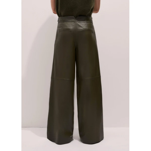 Me + Em Wide-Leg Trouser – luxury British Green in Me and Em exclusively at Luxury Shoes 
