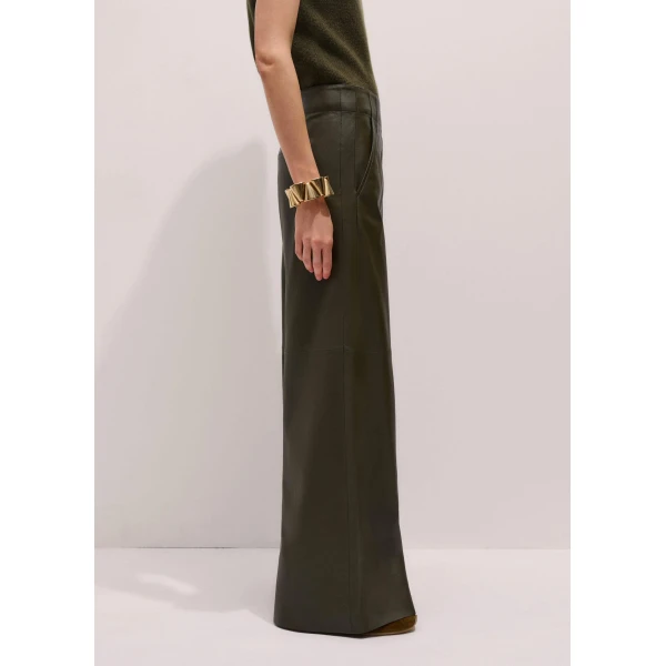Me and Em Wide-Leg Trouser – luxury British Green in Me and Em exclusively at Luxury Shoes 