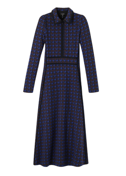 Me and Em Zip Neck Maxi Dress – luxury British Blue in Me and Em exclusively at Luxury Shoes 