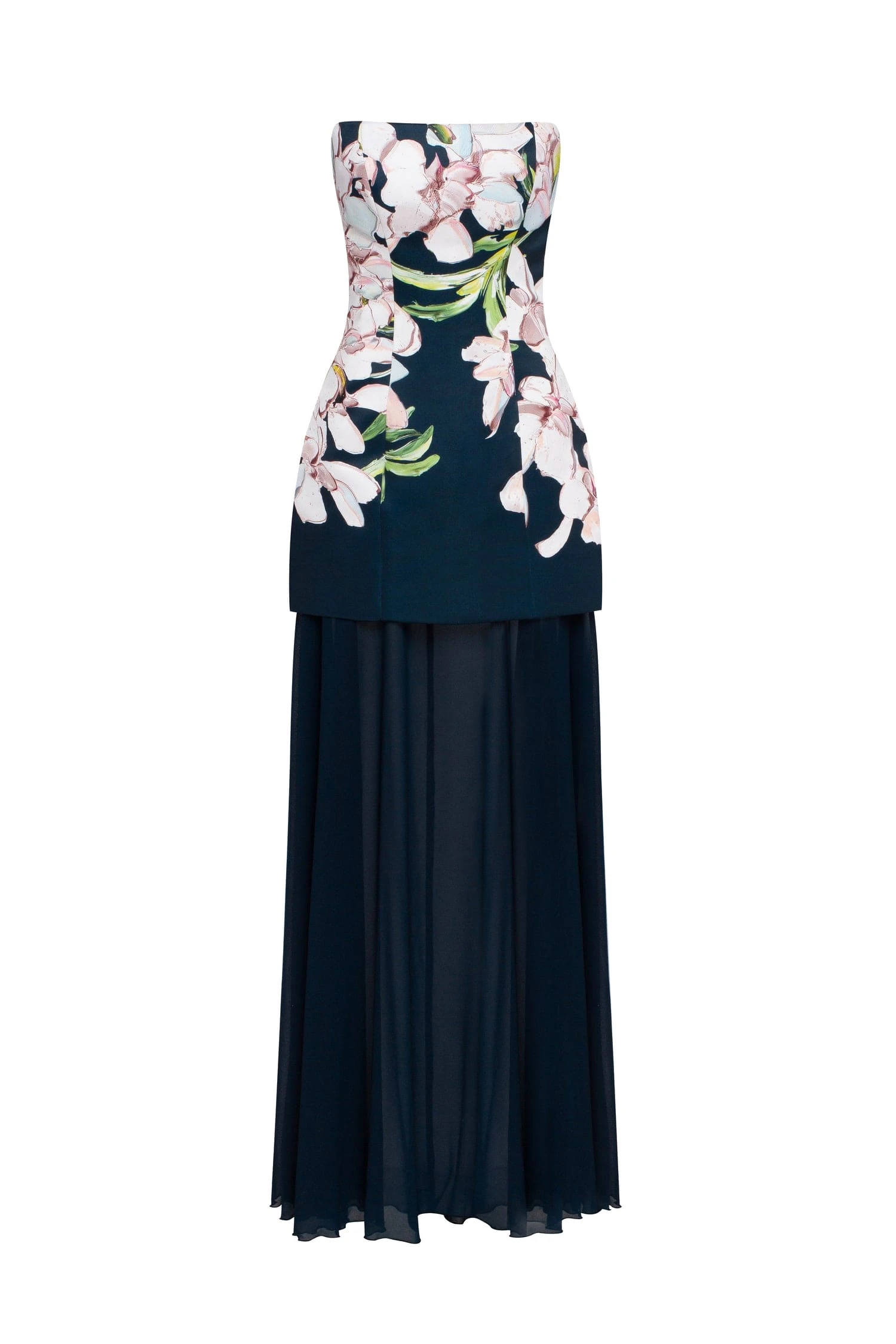 Milla 2-in-1 floral mini with a detachable deep ocean green underskirt | Ready to Wear 2025 Collection Luxury Shoes Elevate your elegance in this Milla Dresses from the 2025 resort wear edit