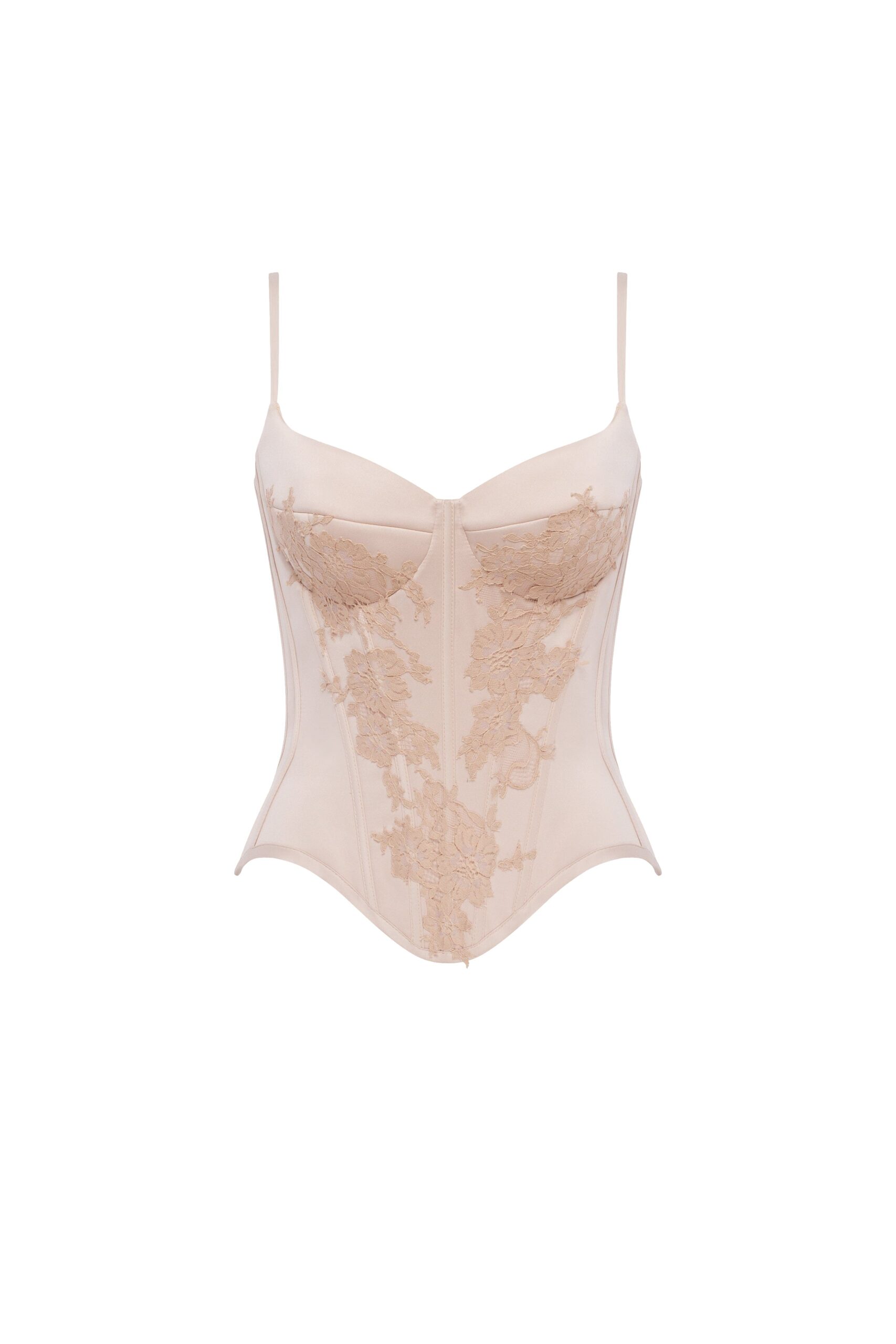 Milla Beige sculpting lace corset Elevate your elegance in this Milla Tops from the 2025 resort wear edit