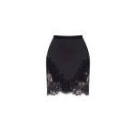 Milla Fitted obsidian mini skirt adorned with lace Elevate your elegance in this Milla Skirts from the 2025 resort wear edit