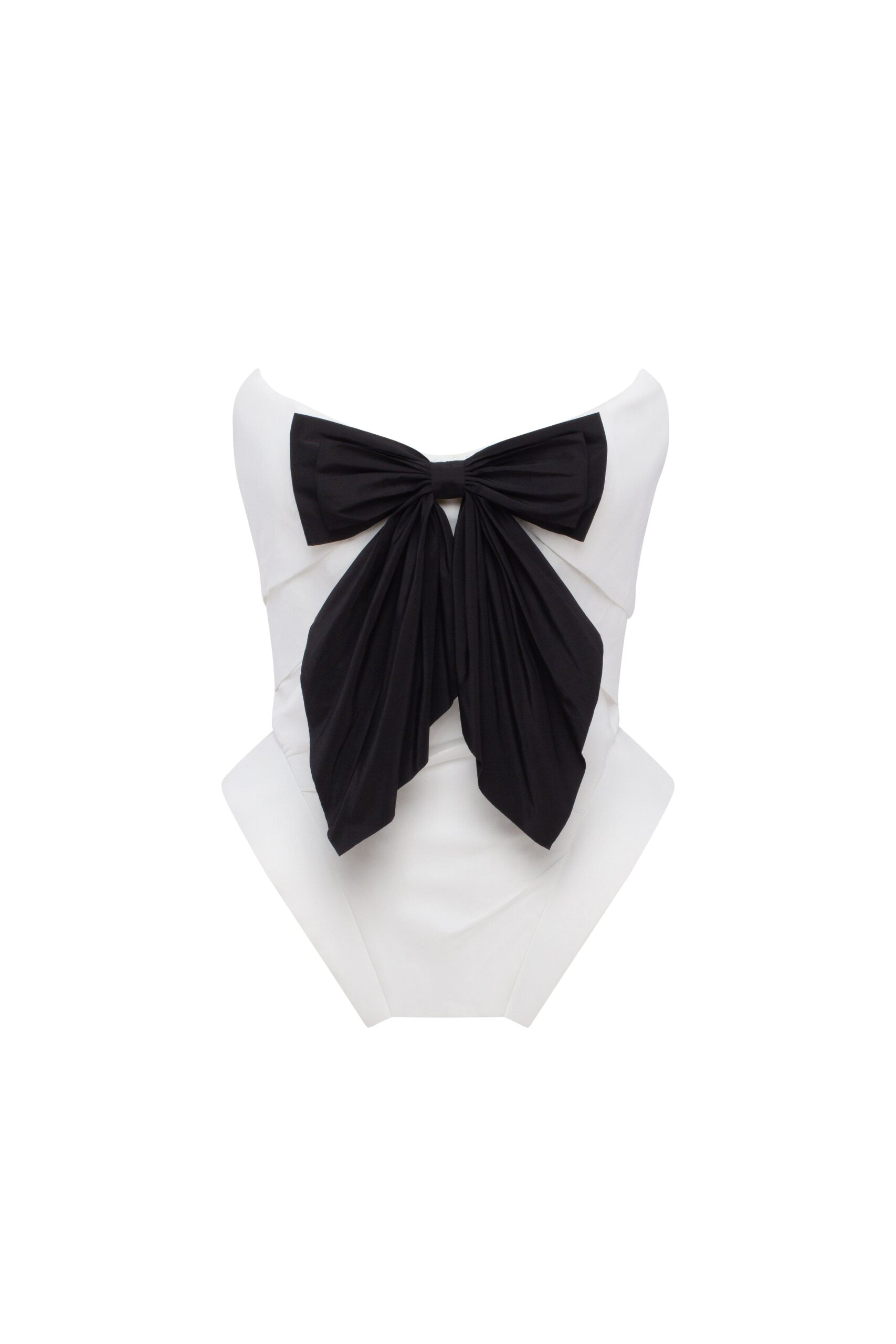 Milla Sleeveless white corset with detachable bow Elevate your elegance in this Milla Tops from the 2025 resort wear edit