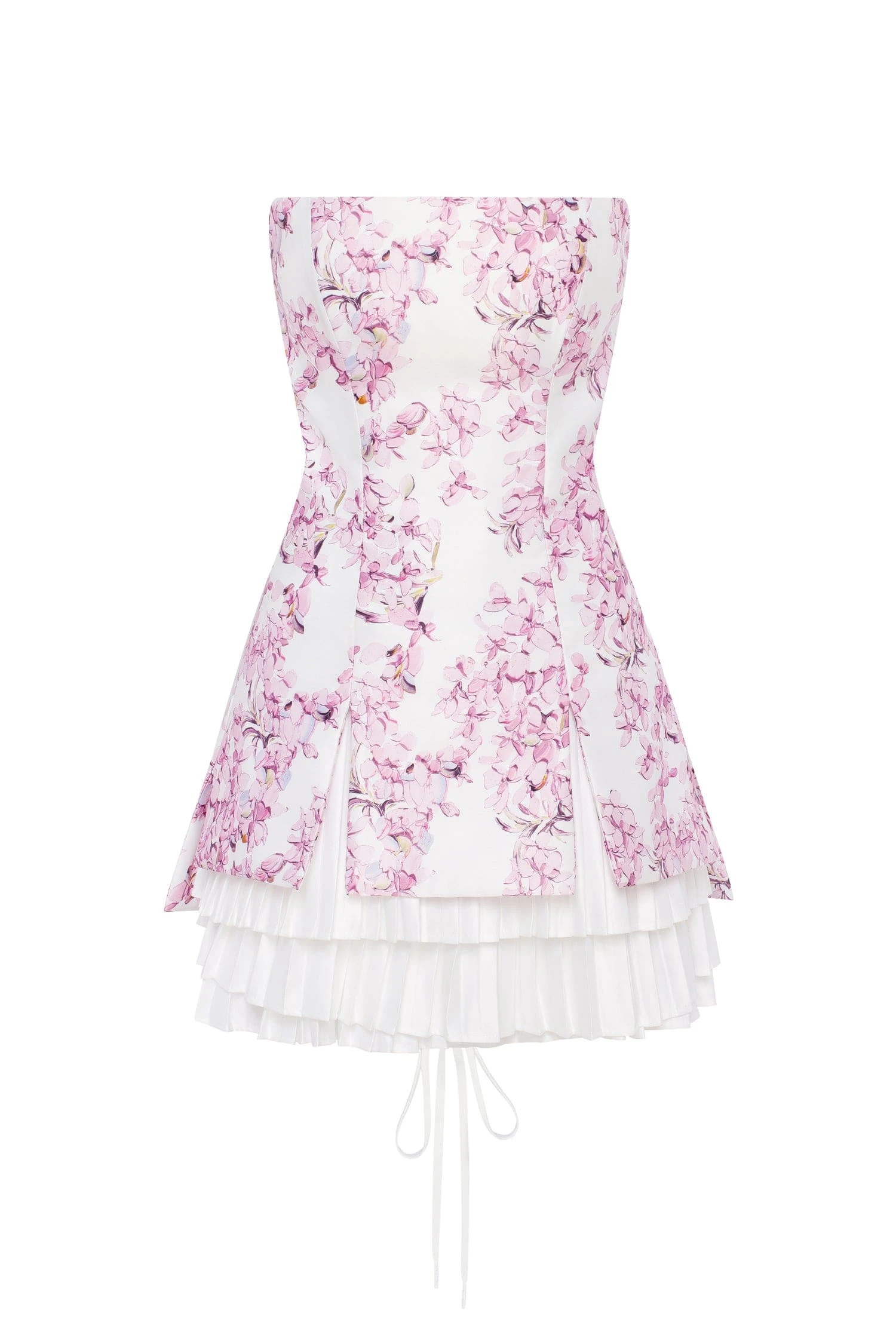 Milla Strapless pink sakura mini dress with accent lacing | Ready to Wear 2025 Collection Luxury Shoes Elevate your elegance in this Milla Dresses from the 2025 resort wear edit