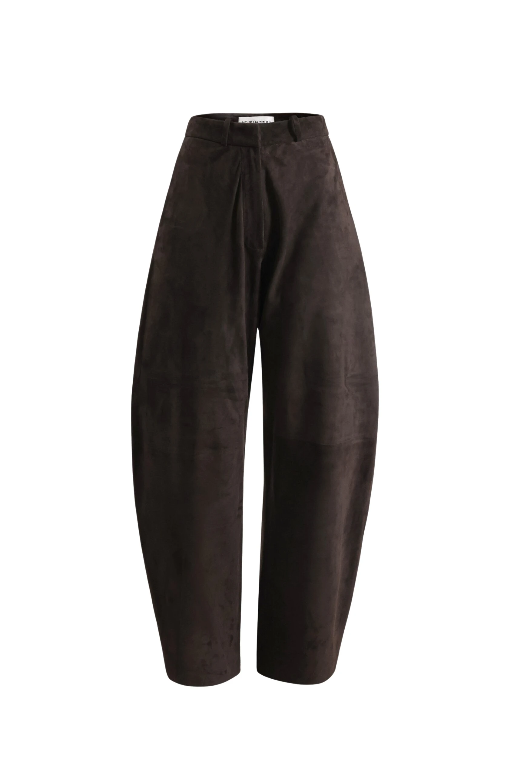 Nour-Hammour-Barrel-Pants-Softly-Sculpted-Suede-Pants-scaled85179_nobg Nour Hammour Pants luxury Clothing from Luxury Handbags Marketplace