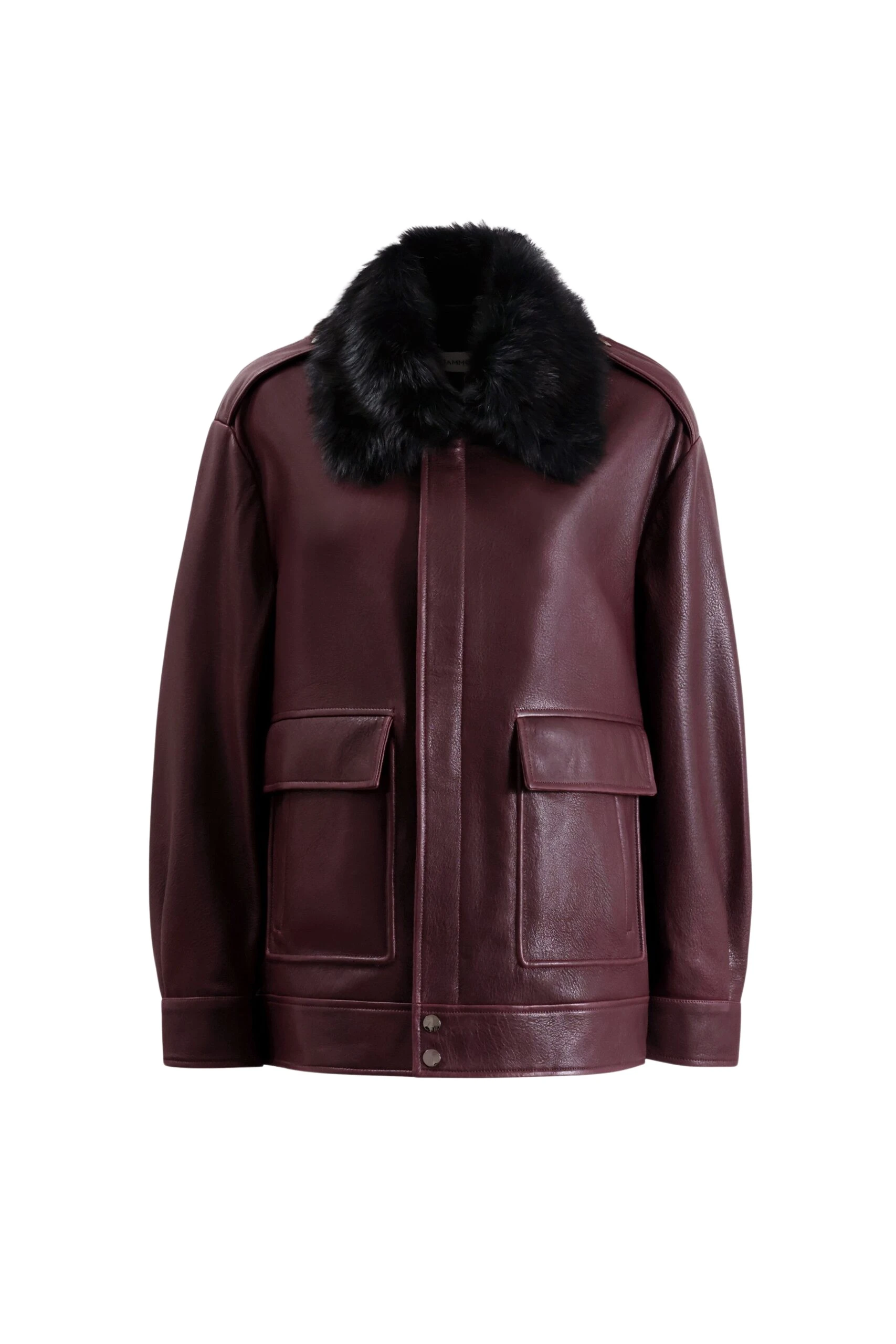 Nour-Hammour-Drey-Shearling-Collar-Distressed-Jacket-scaled70295_nobg Nour Hammour Jackets luxury Clothing from Luxury Handbags Marketplace