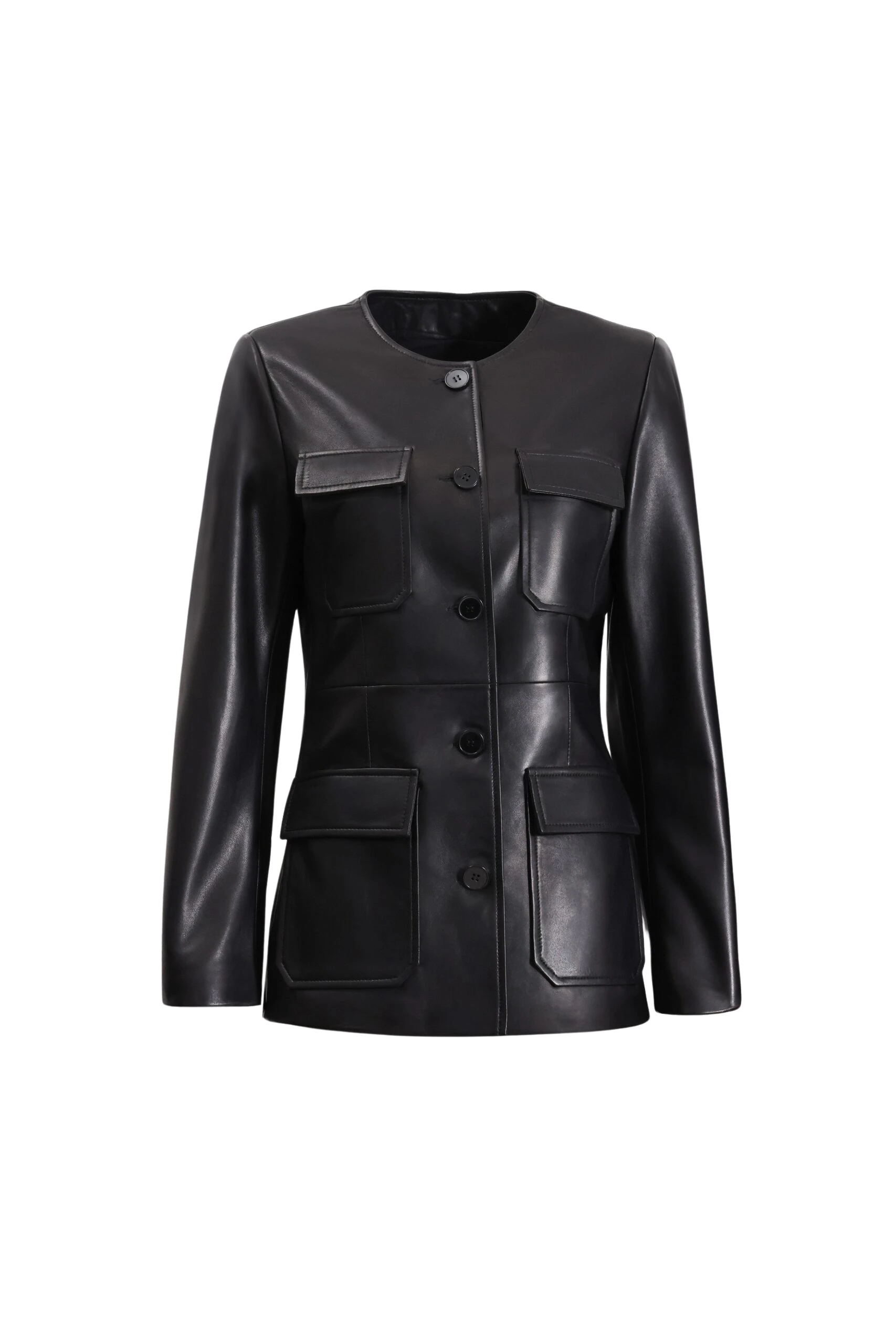 Nour-Hammour-Vernes-Elegant-Leather-Jacket-scaled89034_nobg Nour Hammour Jackets luxury Clothing from Luxury Handbags Marketplace