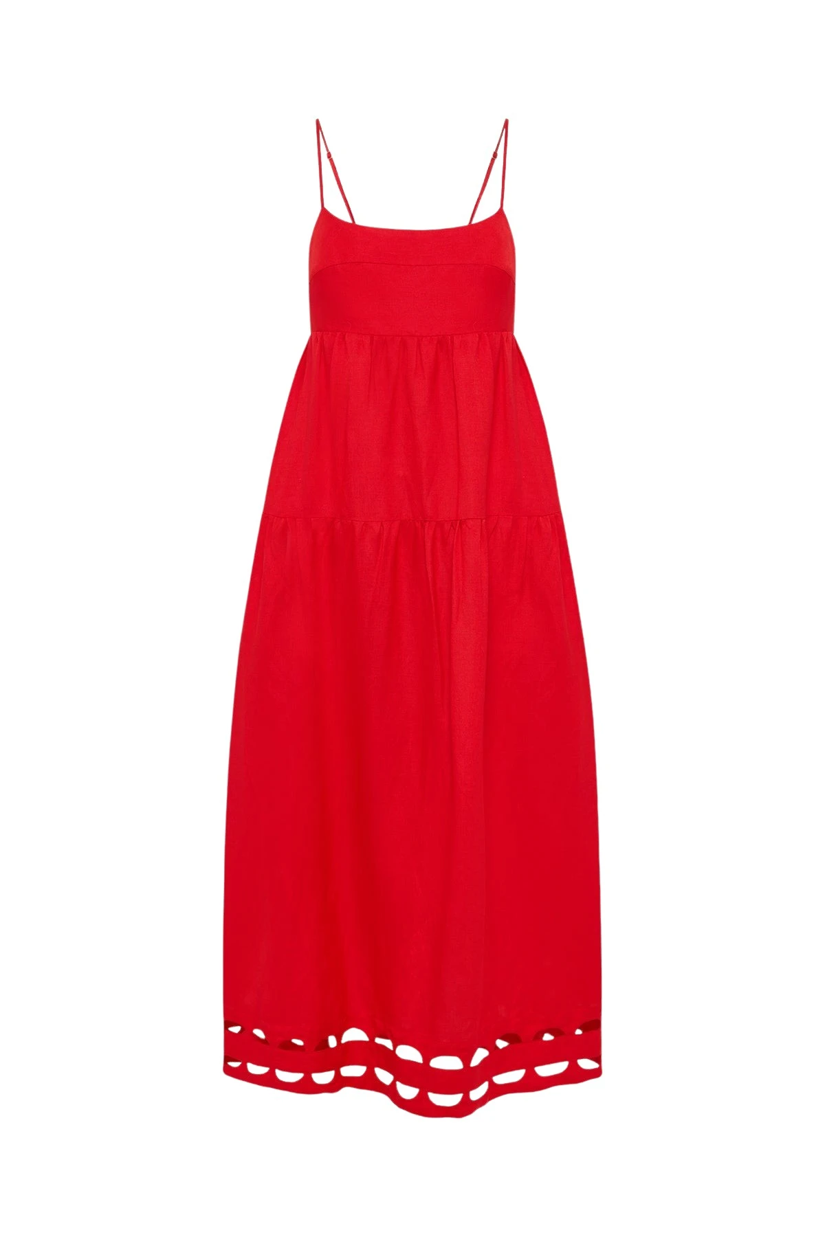 Shona-Joy-Birdie-Scallop-Tiered-Midi-Dress-2025-coveti87216_nobg Shona Joy Red Dresses luxury Clothing from Luxury Handbags Marketplace